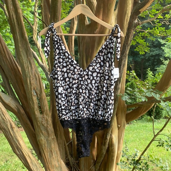 Intimately Free People Bare It All Bodysuit Black Leopard - Picture 4 of 10